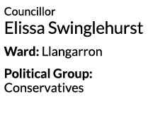 Councillor Elissa Swinglehurst Ward  Llangarron Political Group  Conservatives